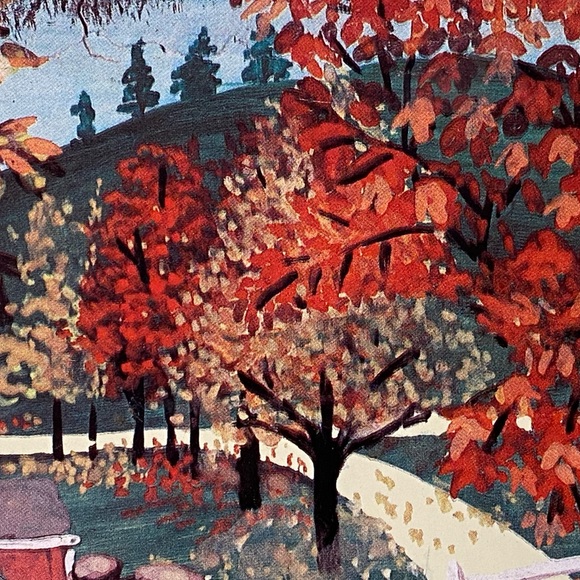 Meister Amish Theme Metal Tray from Brazil. Beautiful Vintage Art Piece for Home - Picture 5 of 15